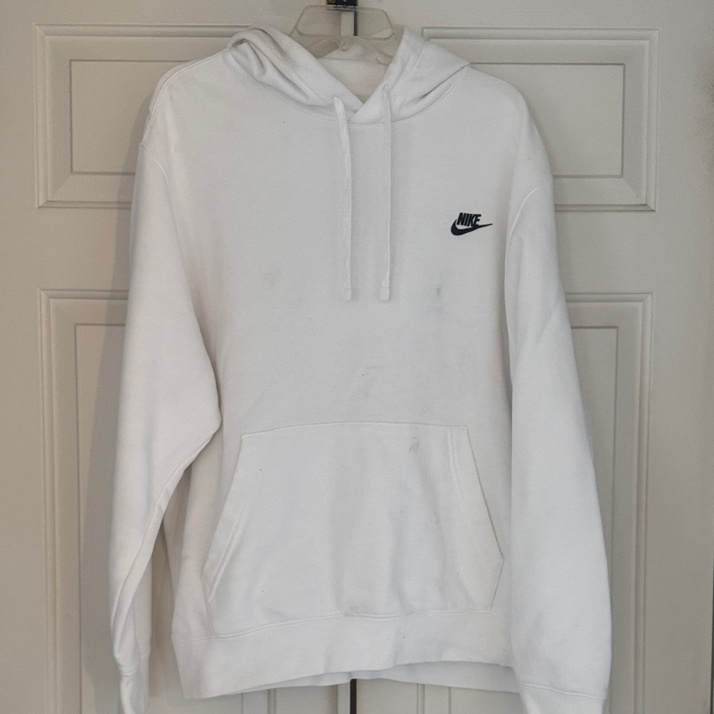 Nike Men's White Hoodie